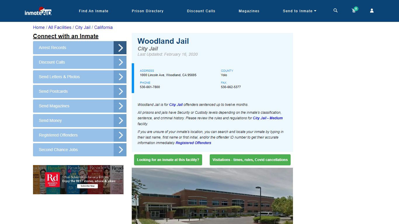 Woodland Jail | Inmate Locator